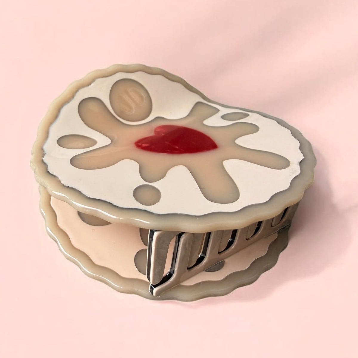 Jammy Dodger Biscuit Hair Clip / Claw