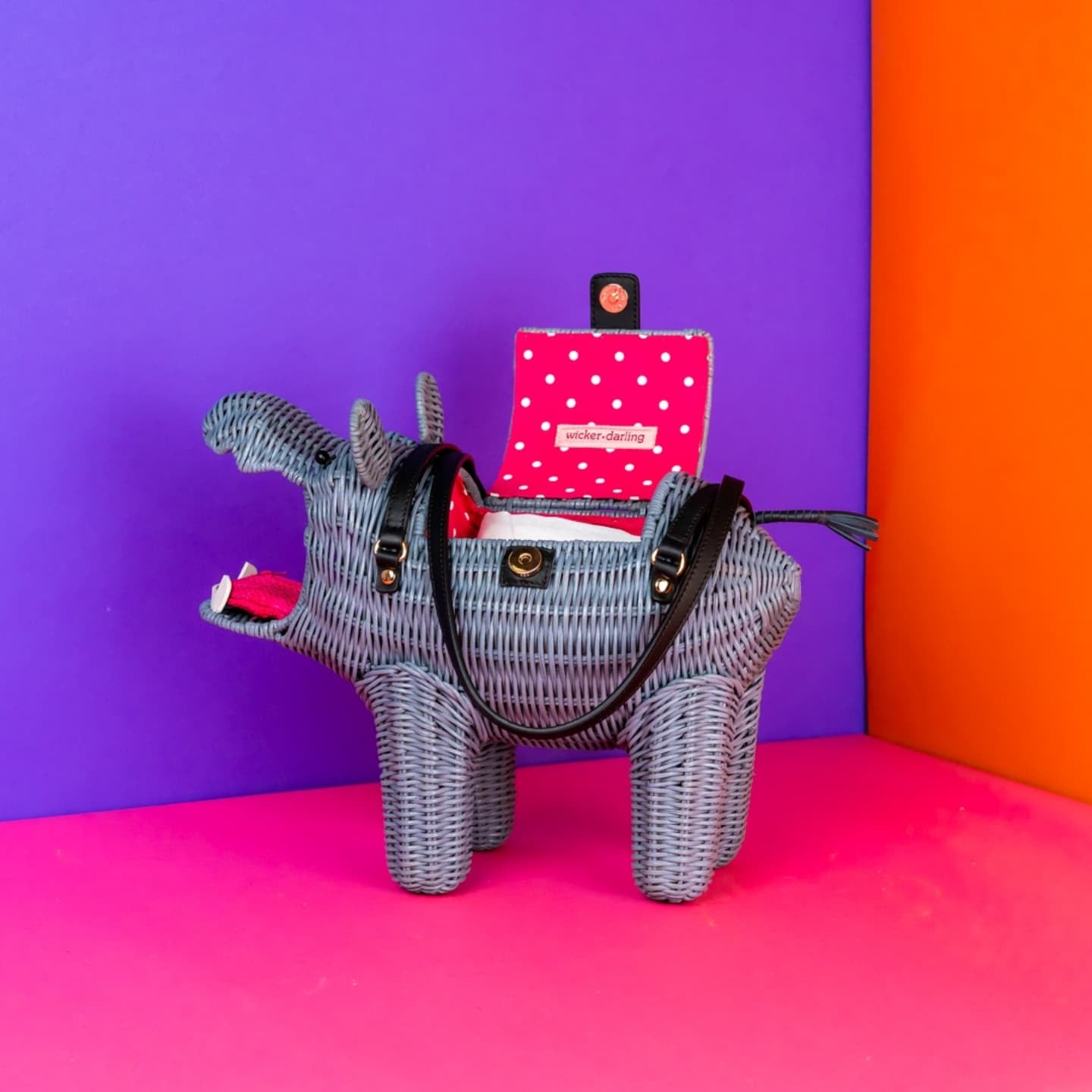 Wicker Darling Hippo Bag