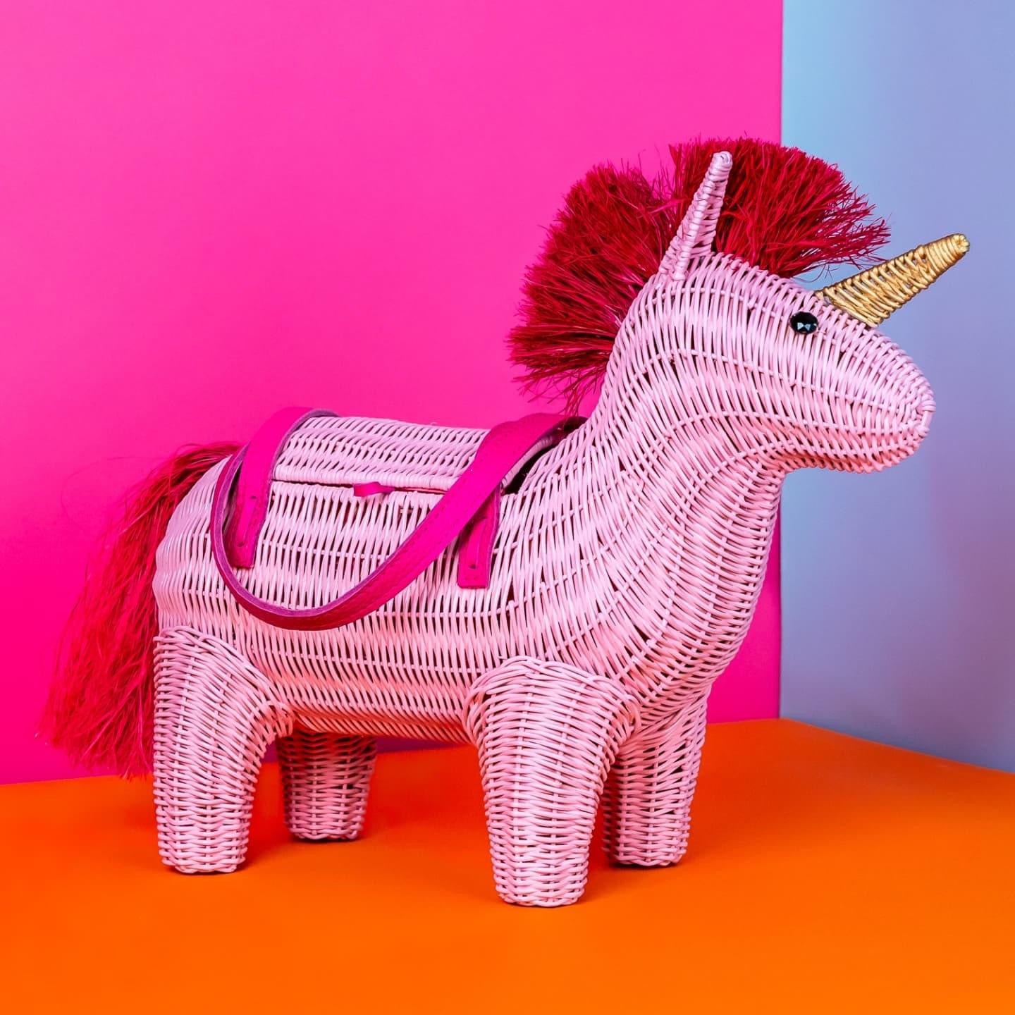 Wicker Darling - Pink Unicorn bag