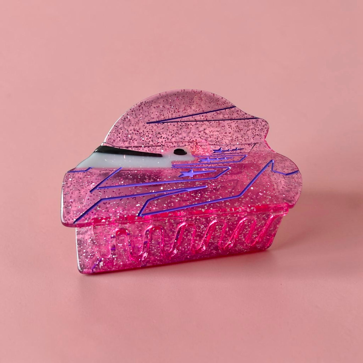 Lewis Hamilton - Monaco Pink Ferrari Helmet Hair Claw/Clip