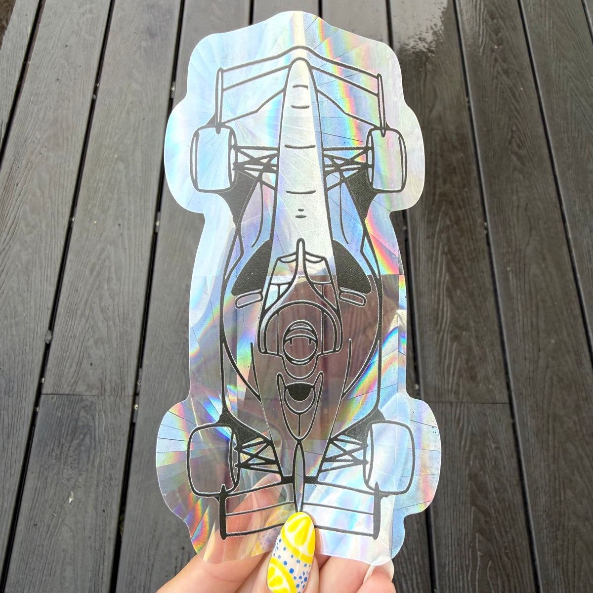 F1 Car Suncatcher | Rainbow Sun Catcher | Window Decal | Window Sticker |