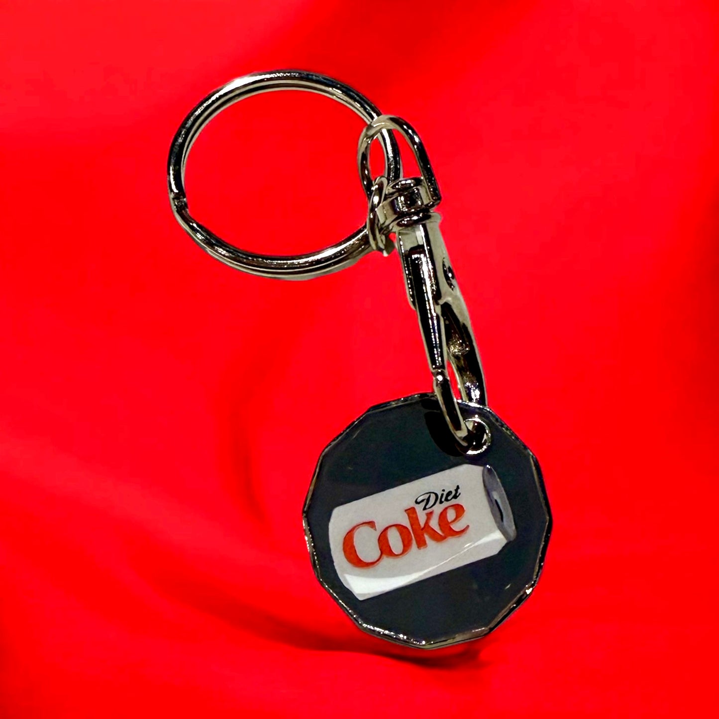 Diet Coke £ pound trolley coin - Keyring