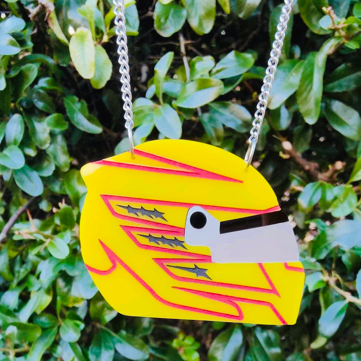 Lewis Hamilton Ferrari Helmet Necklace