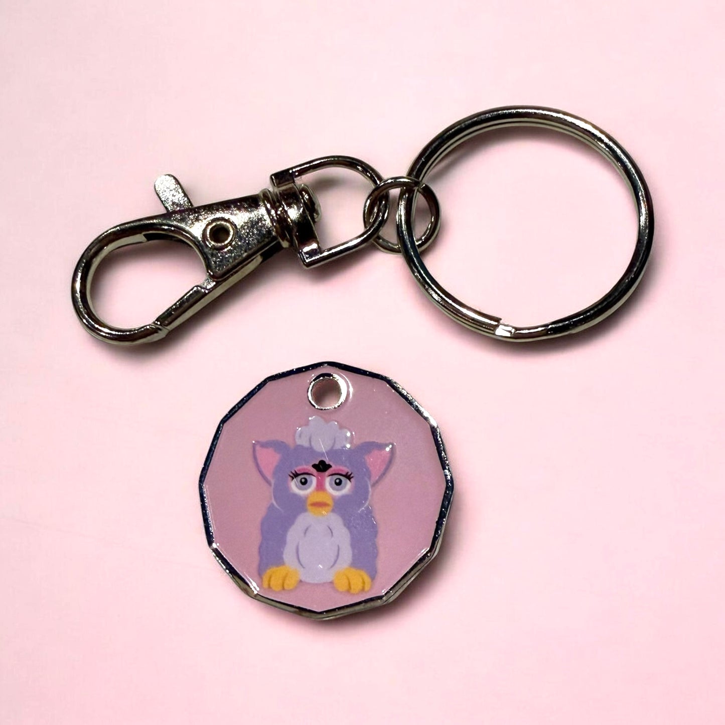Furby £ pound trolley coin - Keyring