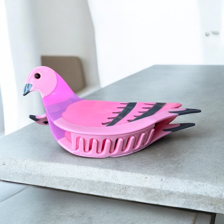 Pink Pigeon Hair Claw/Clip