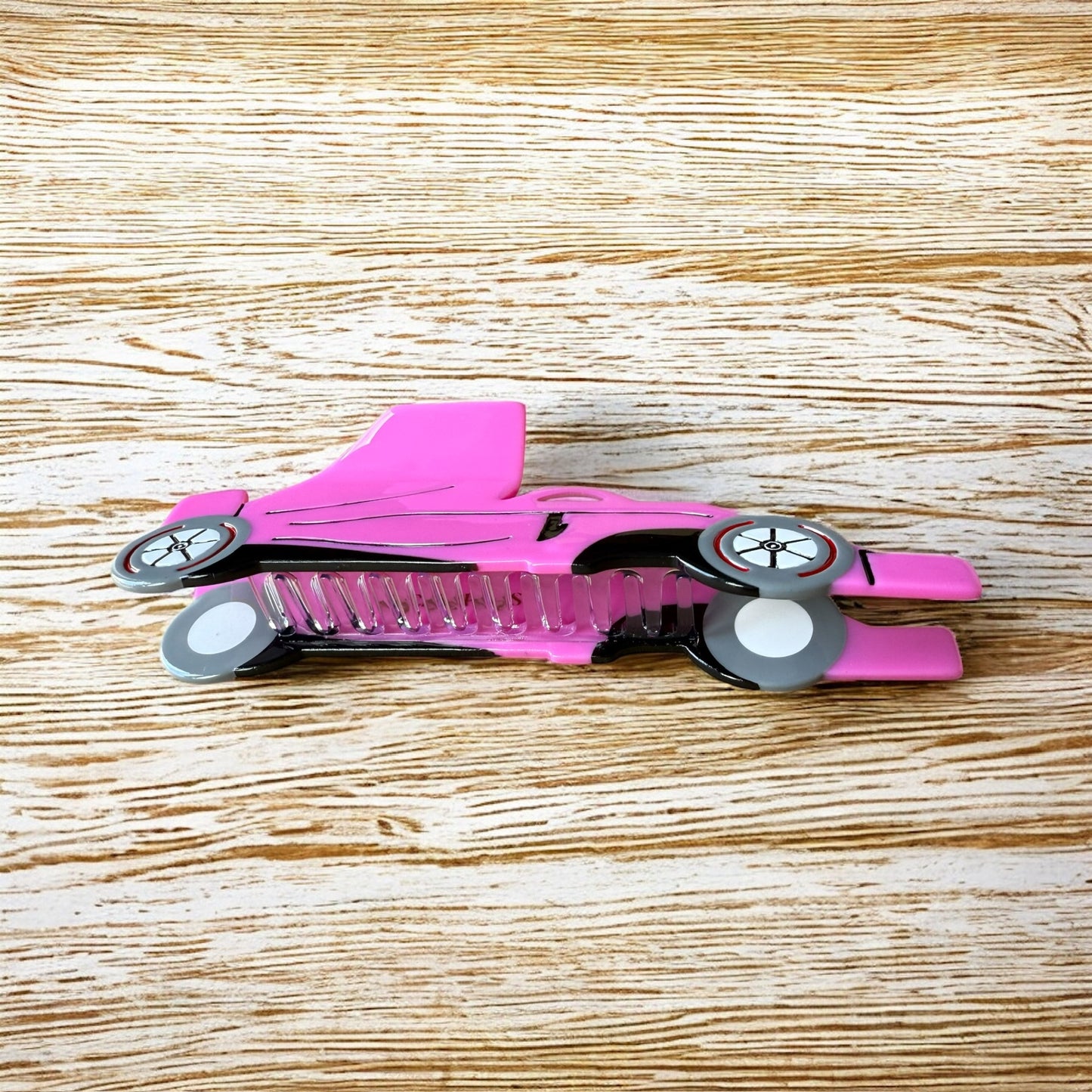 Pink F1 Car Hair Clip/Claw