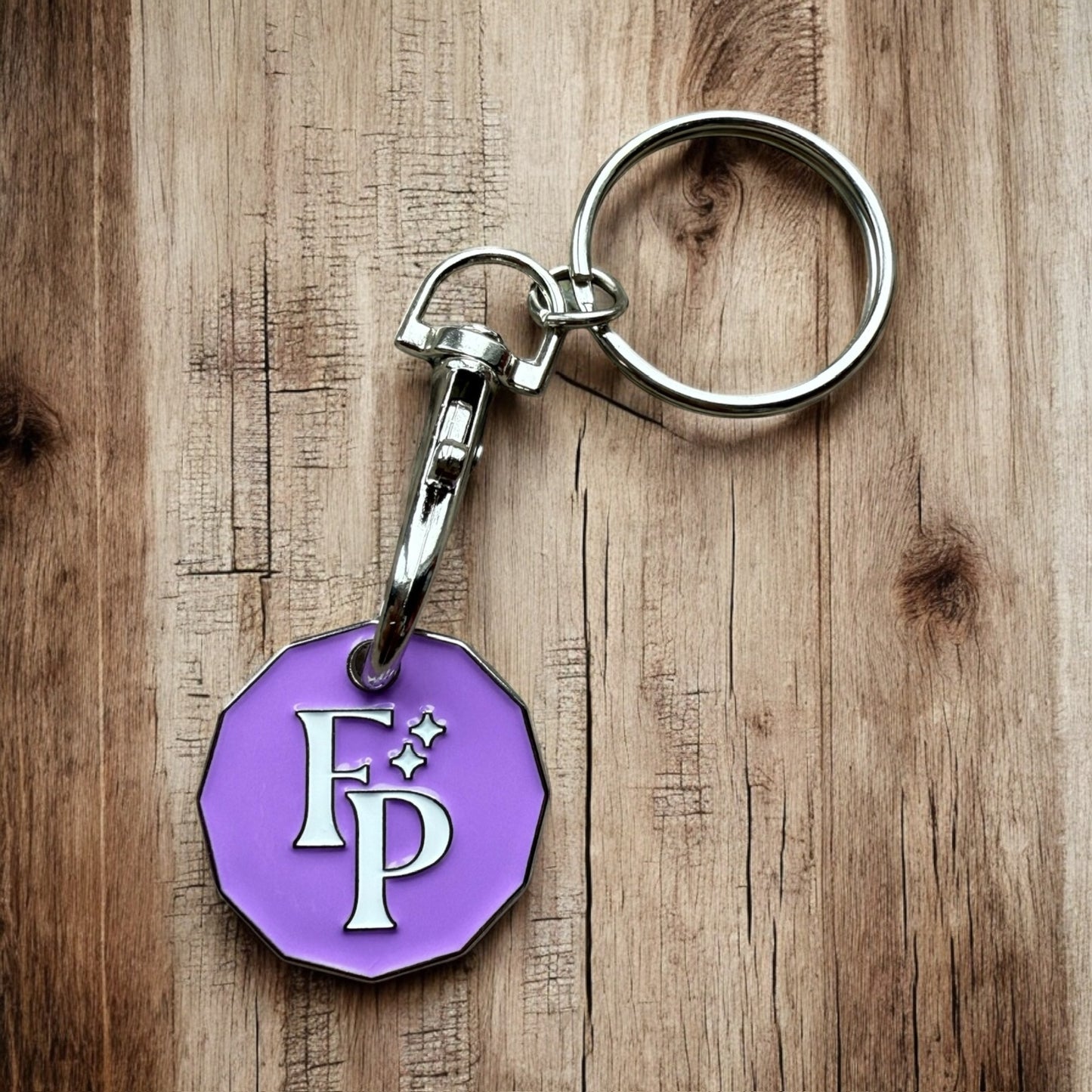Pigeon £ pound trolley coin - Keyring