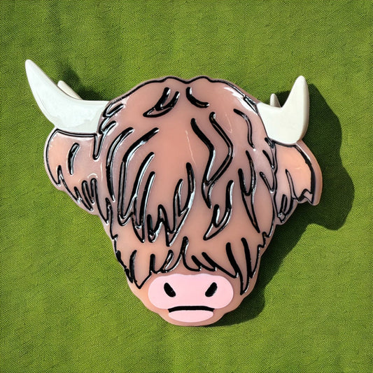 Highland Cow Hair Claw/Clip