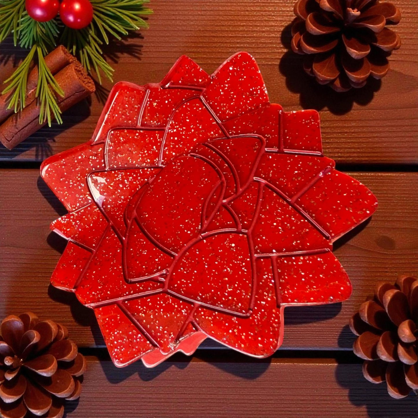 Christmas Gift Bow Hair Claw Clip - 2 for £12