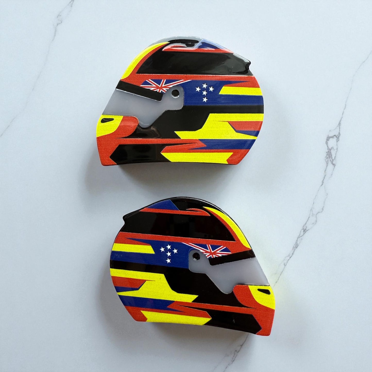 Oscar Piastri F1 Helmet Hair Clip set - pack of TWO