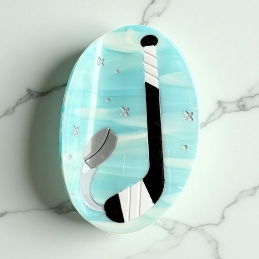 Ice Hockey Hair Claw Clip