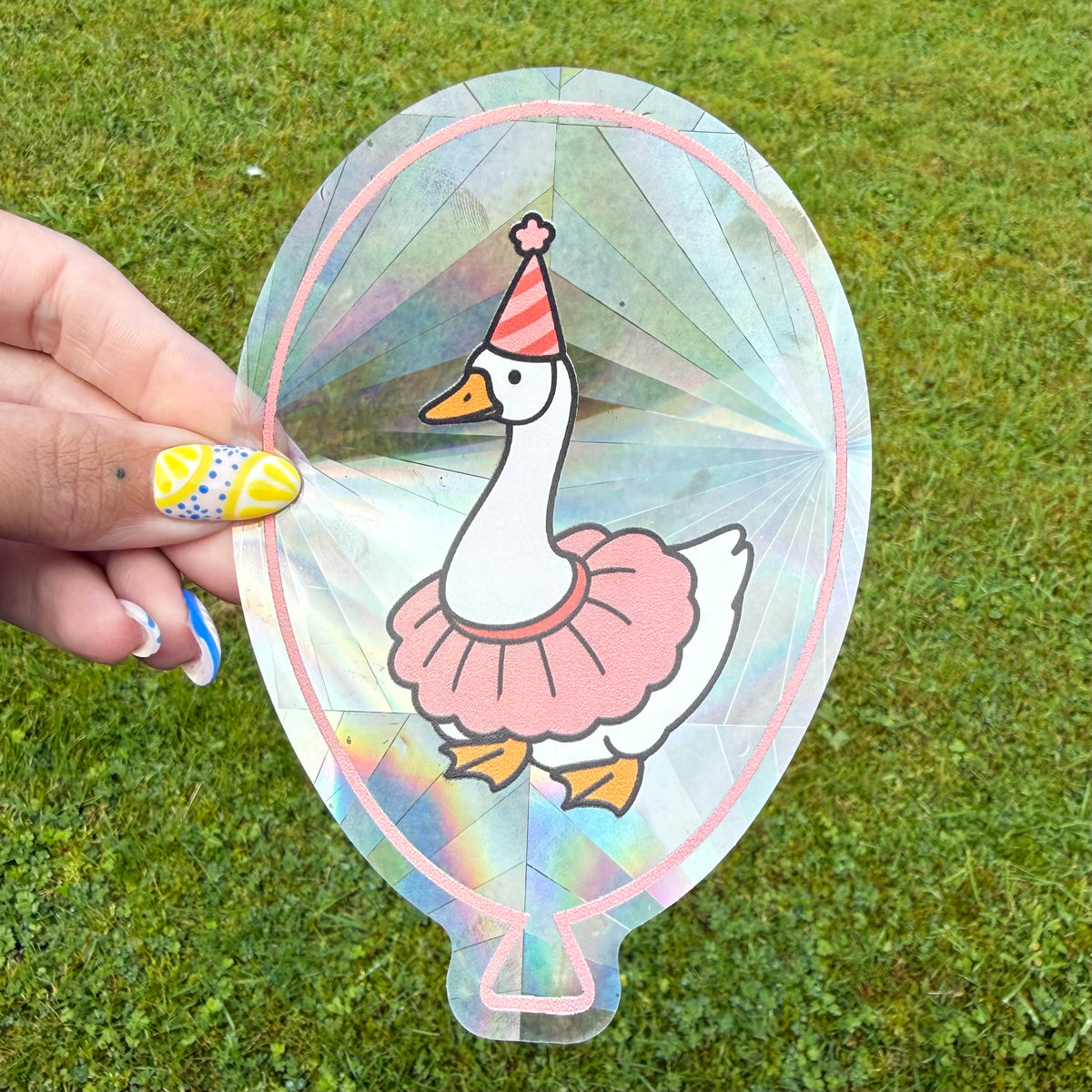 Silly Goose Suncatcher | Rainbow Sun Catcher | Window Decal | Window Sticker |