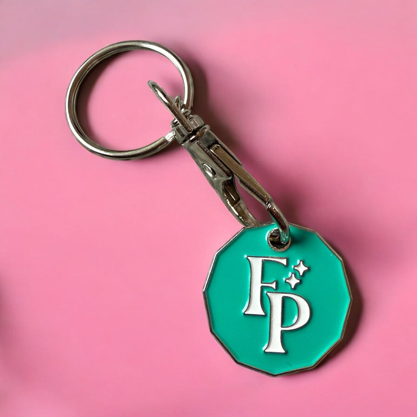 Mr Blobby £ pound trolley coin - Keyring