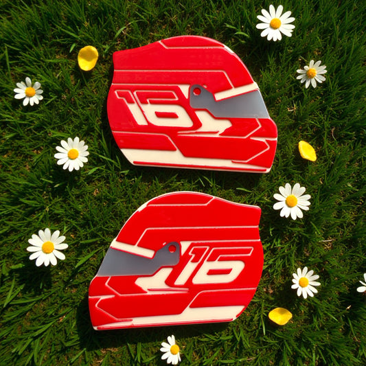 Charles Leclerc F1 Helmet Hair Clip set - pack of TWO