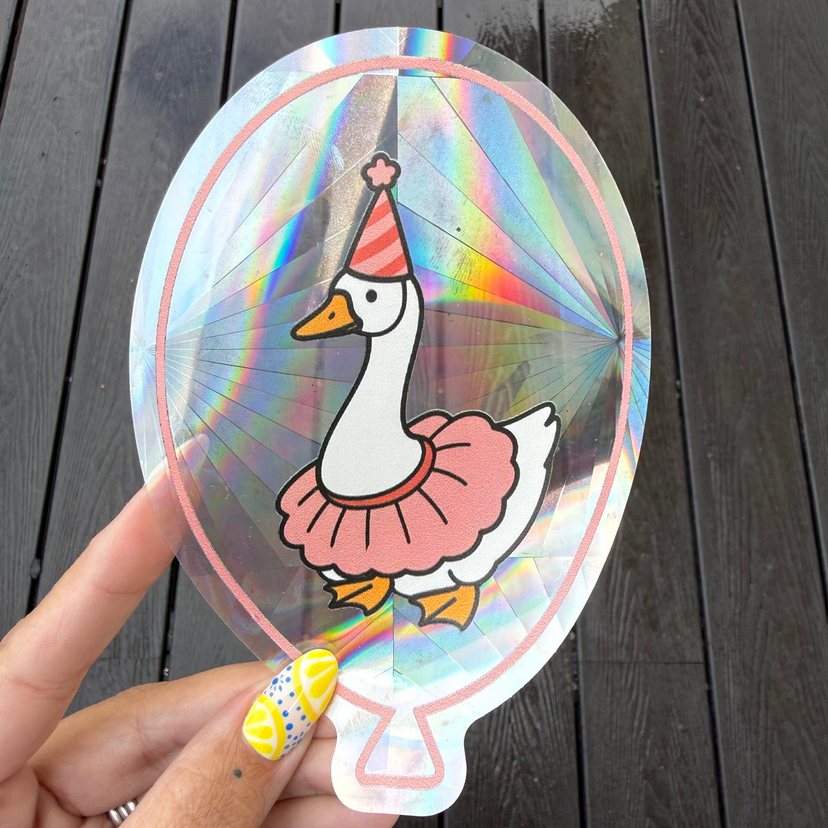 Silly Goose Suncatcher | Rainbow Sun Catcher | Window Decal | Window Sticker |