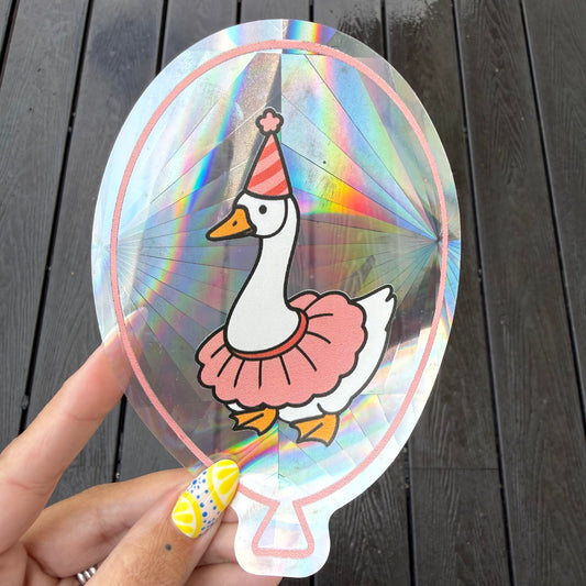 Silly Goose Suncatcher | Rainbow Sun Catcher | Window Decal | Window Sticker |