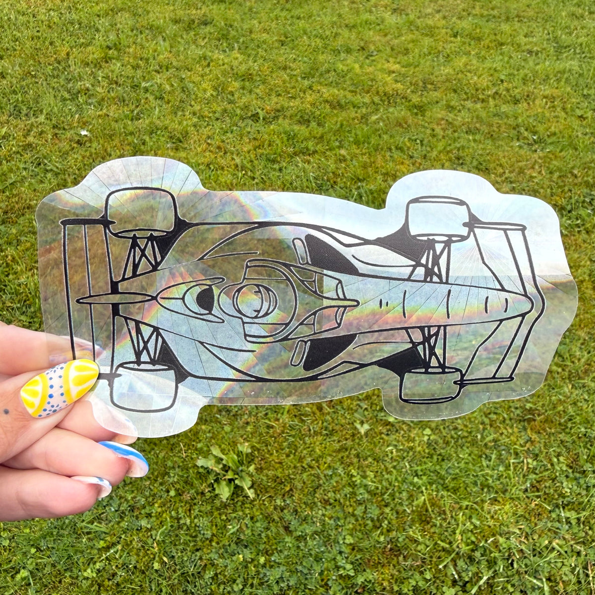 F1 Car Suncatcher | Rainbow Sun Catcher | Window Decal | Window Sticker |