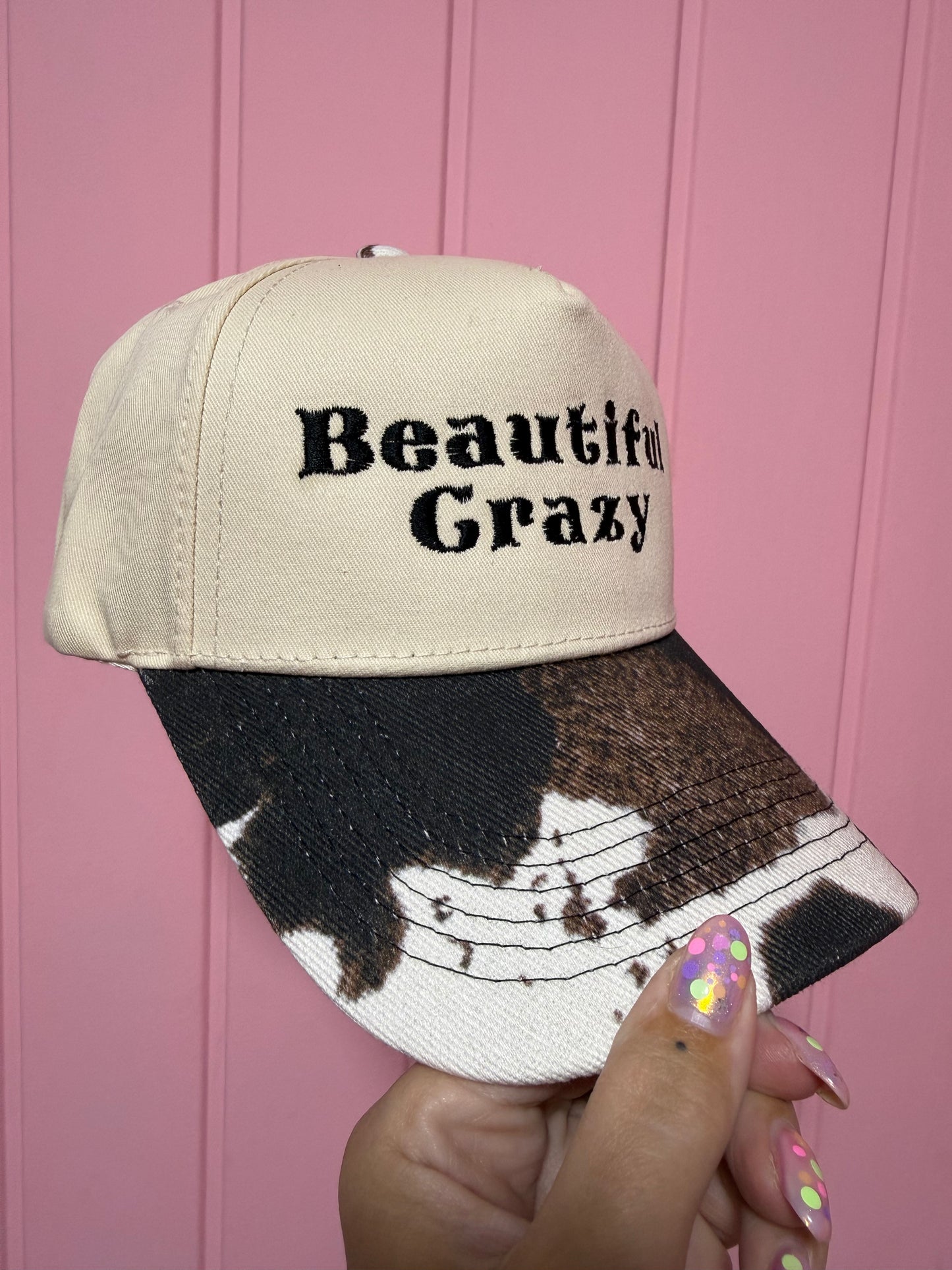 Luke Coombs Cowprint Country Beautiful Crazy Cap