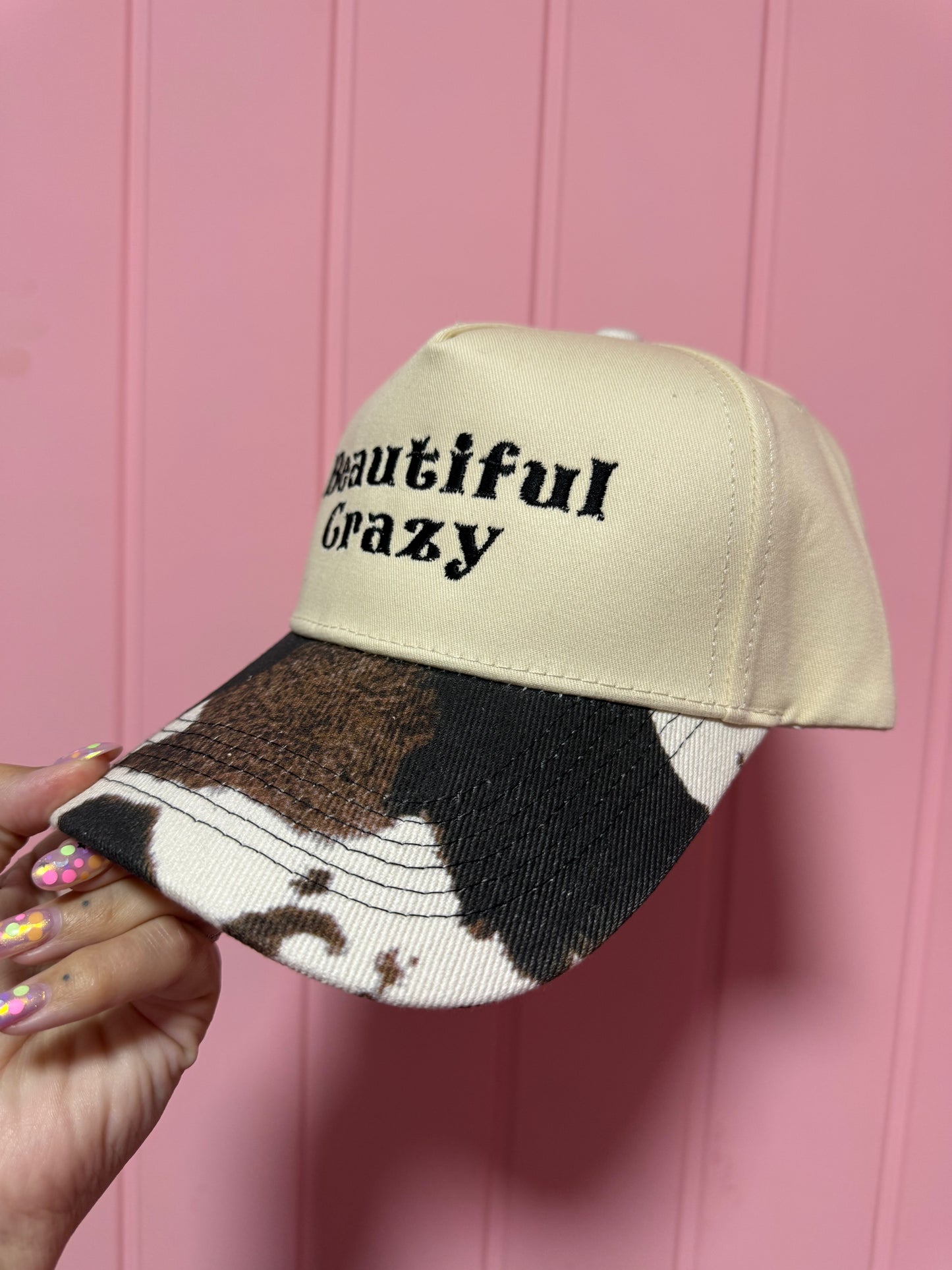 Luke Coombs Cowprint Country Beautiful Crazy Cap