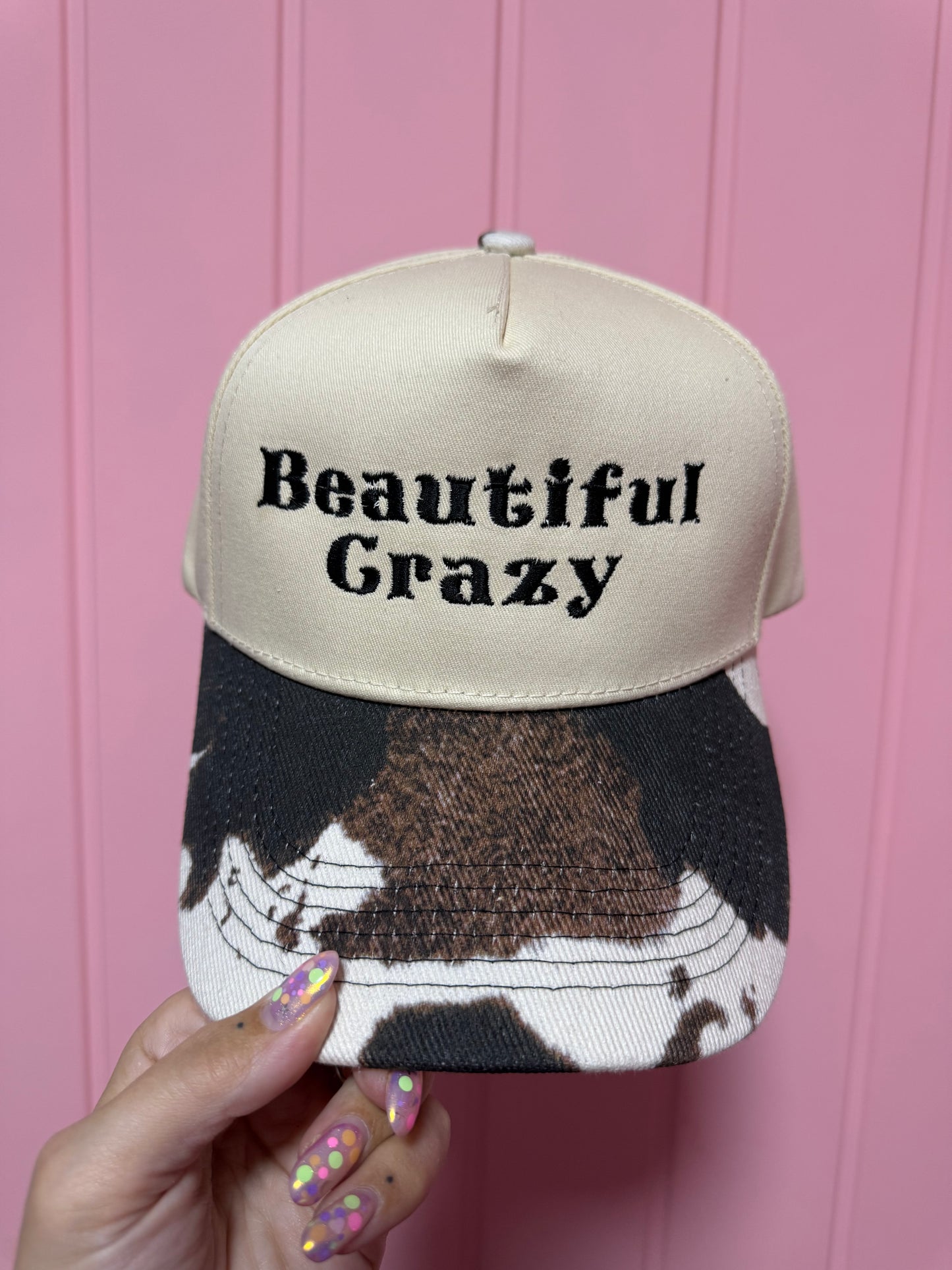 Luke Coombs Cowprint Country Beautiful Crazy Cap