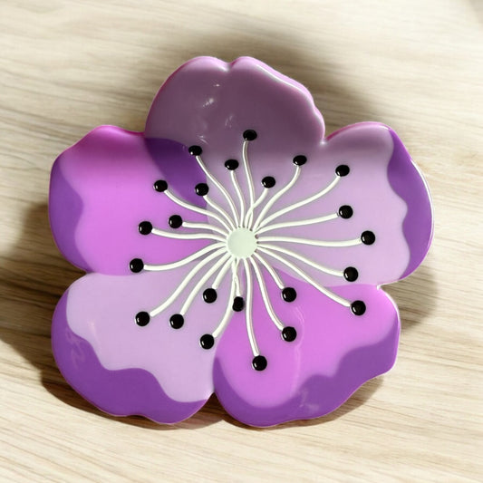 Purple Sakura Hair Claw / Clip