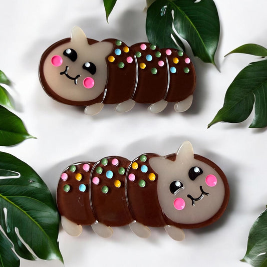 Caterpillar Cake Hair Clips (Set of Two)