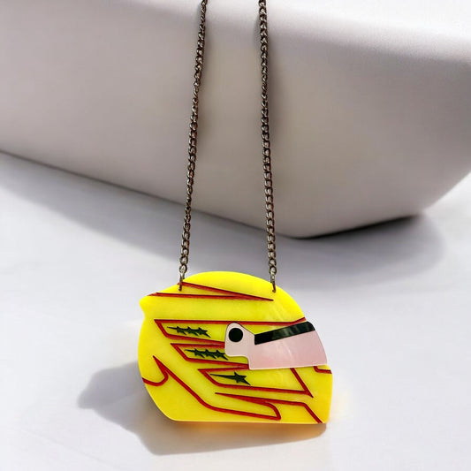 Lewis Hamilton Ferrari Helmet Necklace