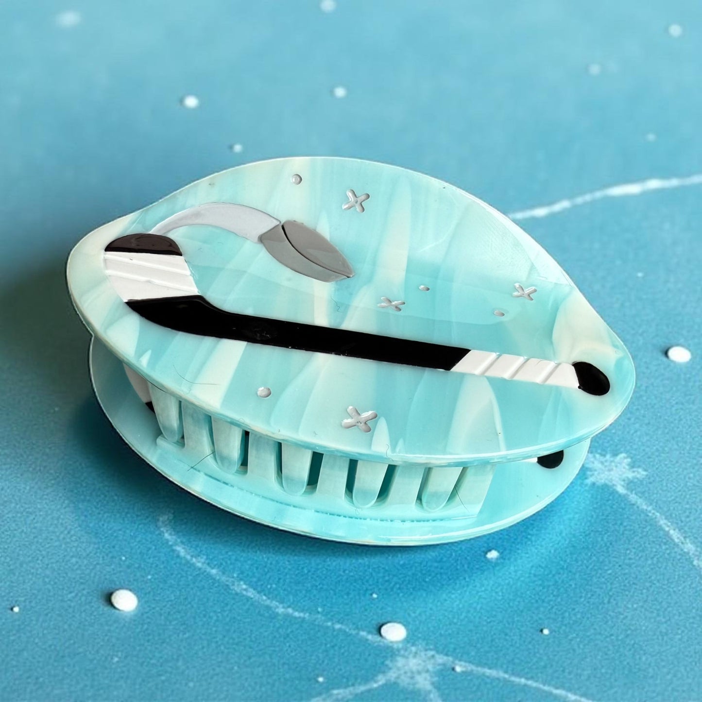 Ice Hockey Hair Claw Clip