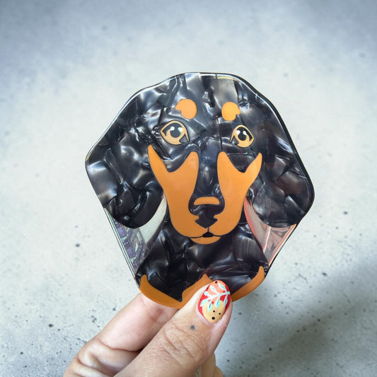Dachshund Dog - Hair Claw / Clip