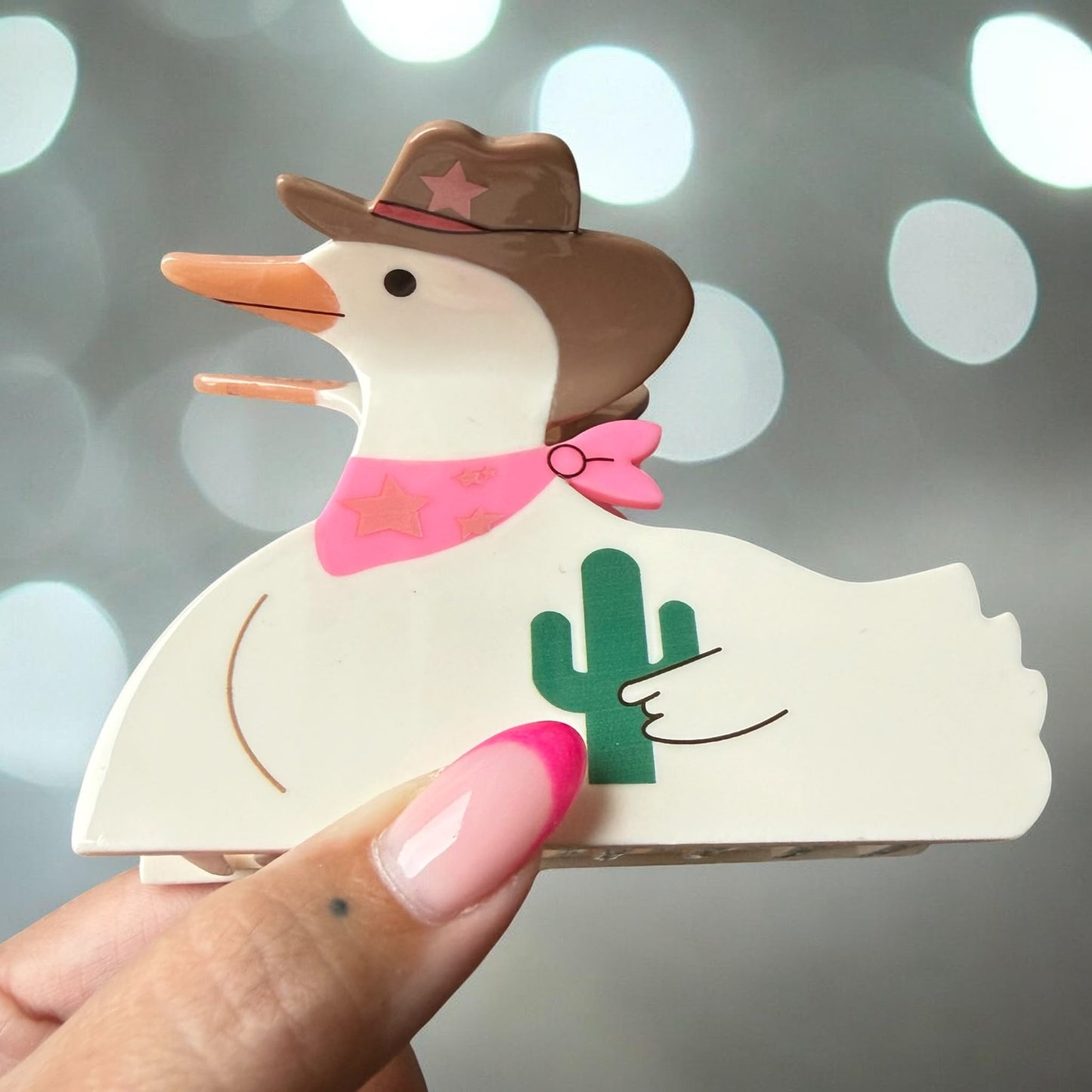 Silly Cowboy Goose - Hair Claw / Clip